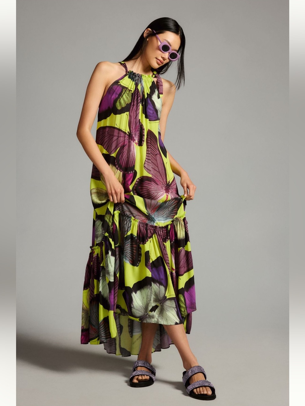 Le Superbe Superfly Silky Printed Maxi Dress